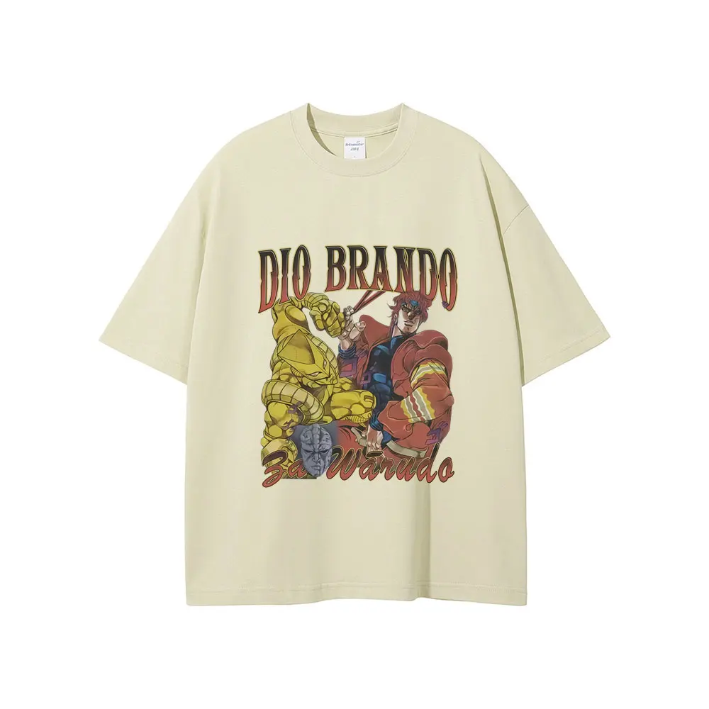 

Anime JoJo's Bizarre Adventure Dio Brando Graphic T-shirt Men Women Cartoon Casual Retro Oversized Tshirt Male Vintage T Shirts