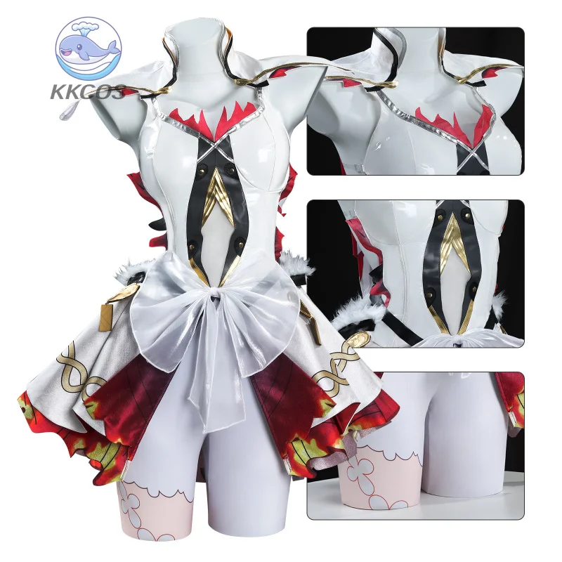 

Game Wuthering Waves Camellya Cosplay Costume Wig Anime Dress Earrings Rings Headwear Black Halloween Party for Women KKCos