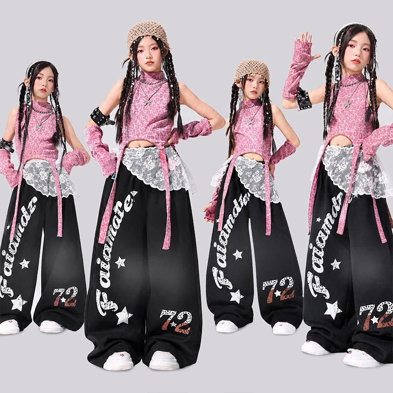 ropa-de-baile-jazz-2026-para-ninas-ropa-de-espectaculo-kpop-top-corto-rosa-con-estampado-de-leopardo-pantalones-negros-de-hip-hop-ropa-de-baile-urbano-3976