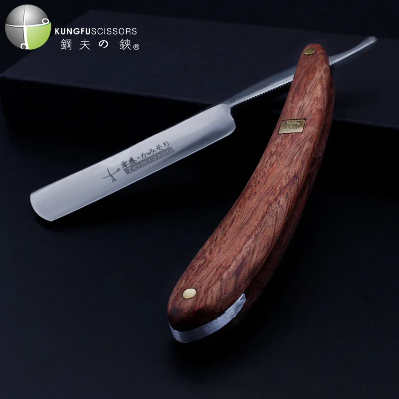 Gold Barber Handle Razor Japanese 440C Style Men\'s Beard Cutting Shaving Face Razor Holder Straight Razor