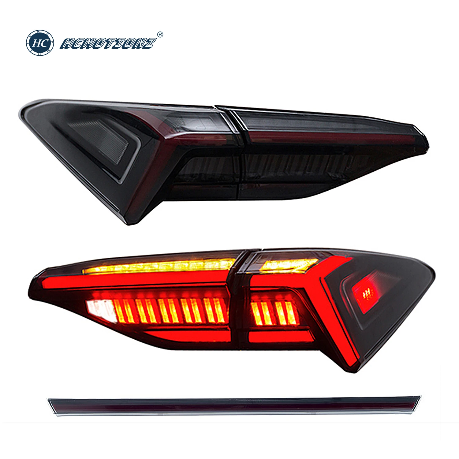 HCMOTIONZ Factory High Quality Car Assembly Accessories LED Rear Lamp DRL Start UP Animation taillights for Toyota Avalon