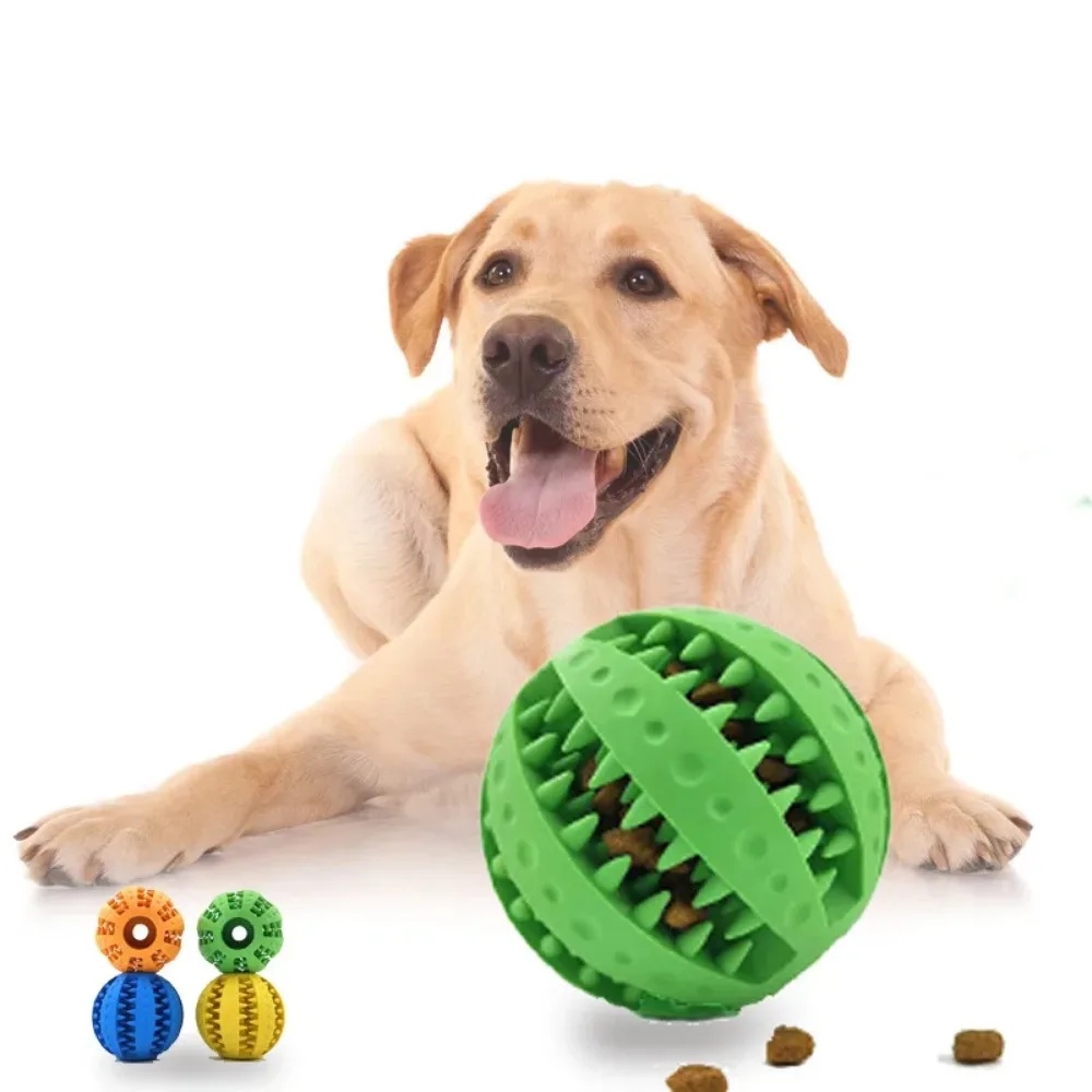 Hundeball-Spielzeug für kleine Hunde, interaktive Elastizität, Welpen-Kauspielzeug, Zahnreinigung, Gummi-Lebensmittelball, Spielzeug, Zubehör für Haustiere