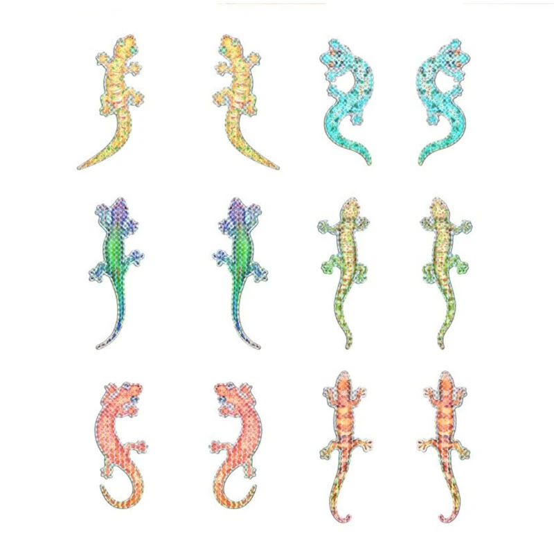 X6HD 12pc House Lizards Fridge Magnets Refrigerator Magnetic Stickers Whiteboard Message Magnet for Kitchen Office Decoration