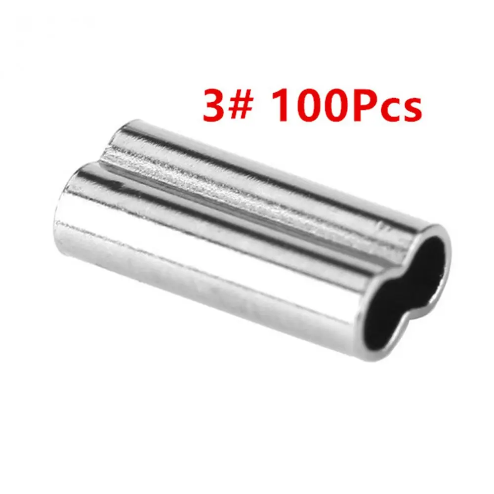 

Durable Pipe Copper Tube Fishing Wire Fishing Tackles Double Tube Crimping Sleeves Line Crimping