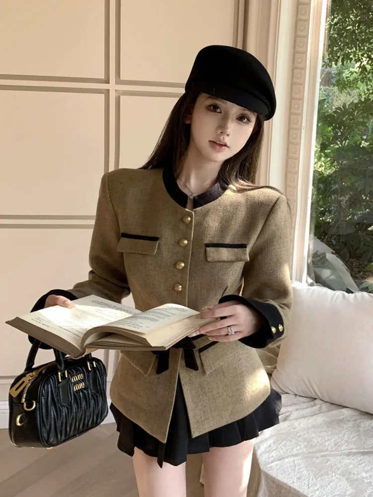 2024 New Winter Clothes For Women Two Piece Set Elegant Fashion OL Jackets Coat + Skirt Suits Female 2 Piece Sets Women Outfit