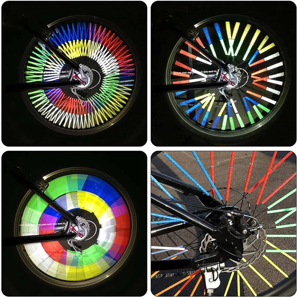 12 Stücke ~ 96 stücke Fahrrad Rad Speichen Reflektoren DIY Fahrräder Speichen Reflektor 8 cm Outdoor Radfahren Nacht Warnung Sicherheit speichen MTB – Detail 6