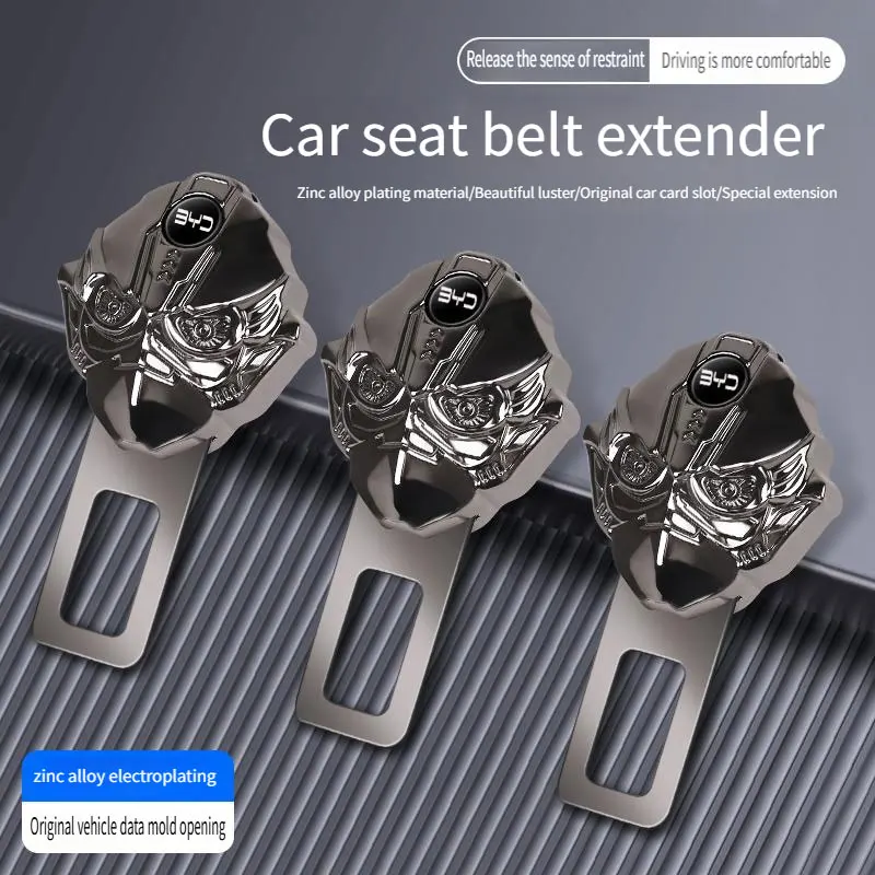 Car Vehicle Seat Belt Extension Extender Strap Safety Buckle Clip For BYD Han Tang Song Qin Yuan Plus Pro Dolphin Seagull Seal