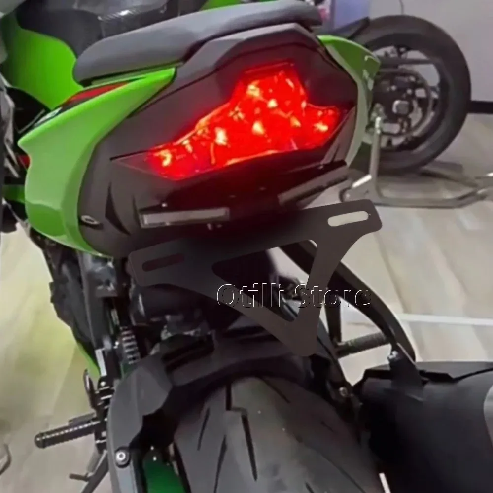 صالح لكاواساكي نينجا ZX-6R ZX6R ZX 6R 636 2024 2025 دراجة نارية الذيل الخلفي مرتب الحاجز مزيل لوحة ترخيص حامل قوس