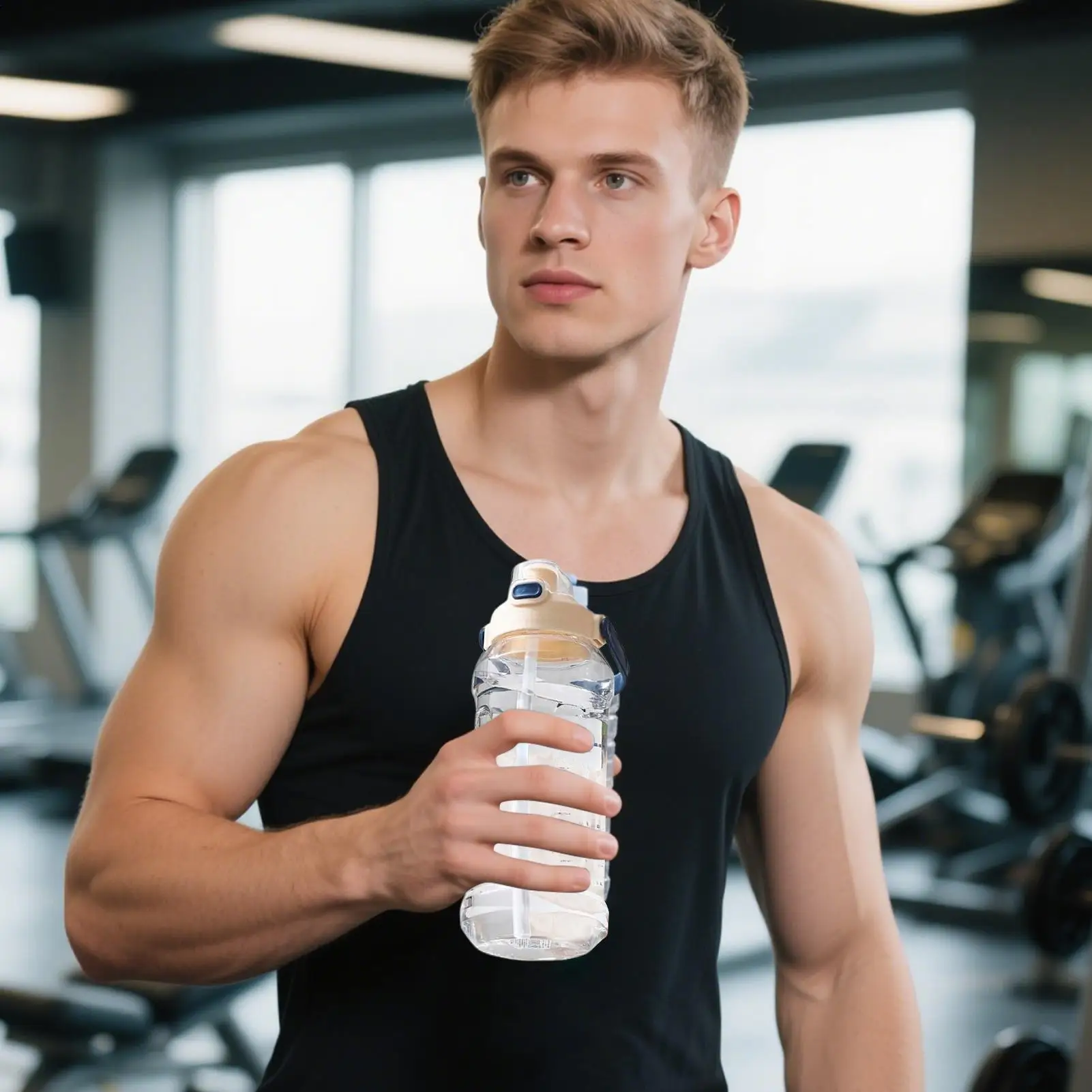 

Sport Bottles Leakproof Water Bottle 1.5L Portable Drinking Accessory Leak-Proof Cup For Work Cycling Traveling Camping Outdoor