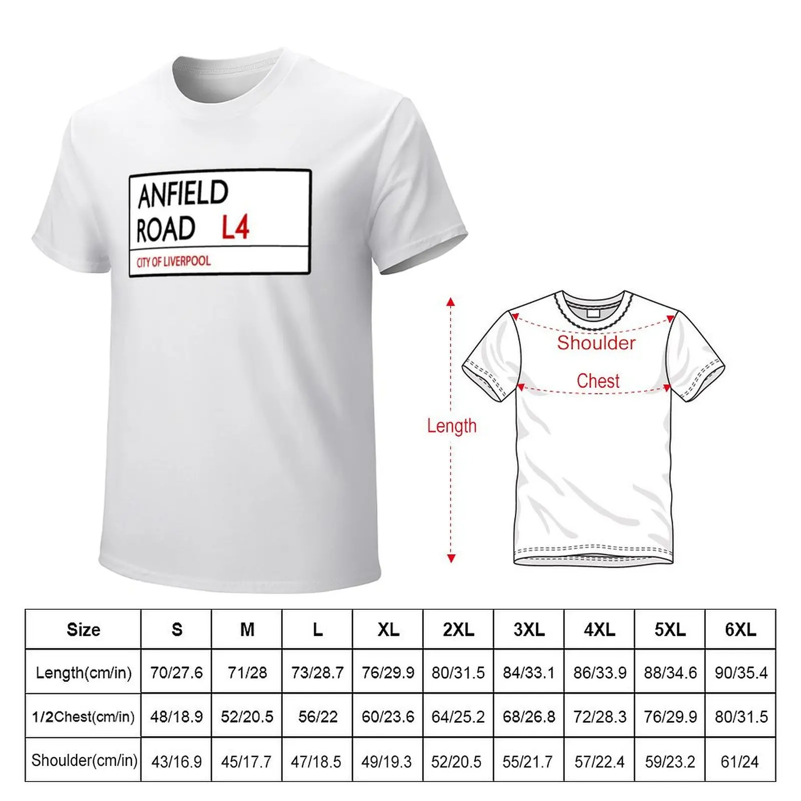 Lfc Anfield road T-shirt oversized plus sizes aesthetic clothes quick drying t shirts for men pack