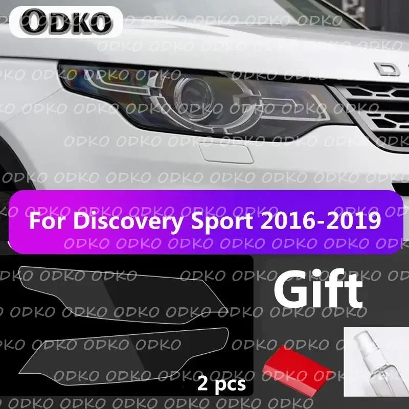 2Pcs Car Covers Headlight Protective Film For Land Rover Discovery 5 4 Sport Range Rover Evoque Velar Sticker Accessories