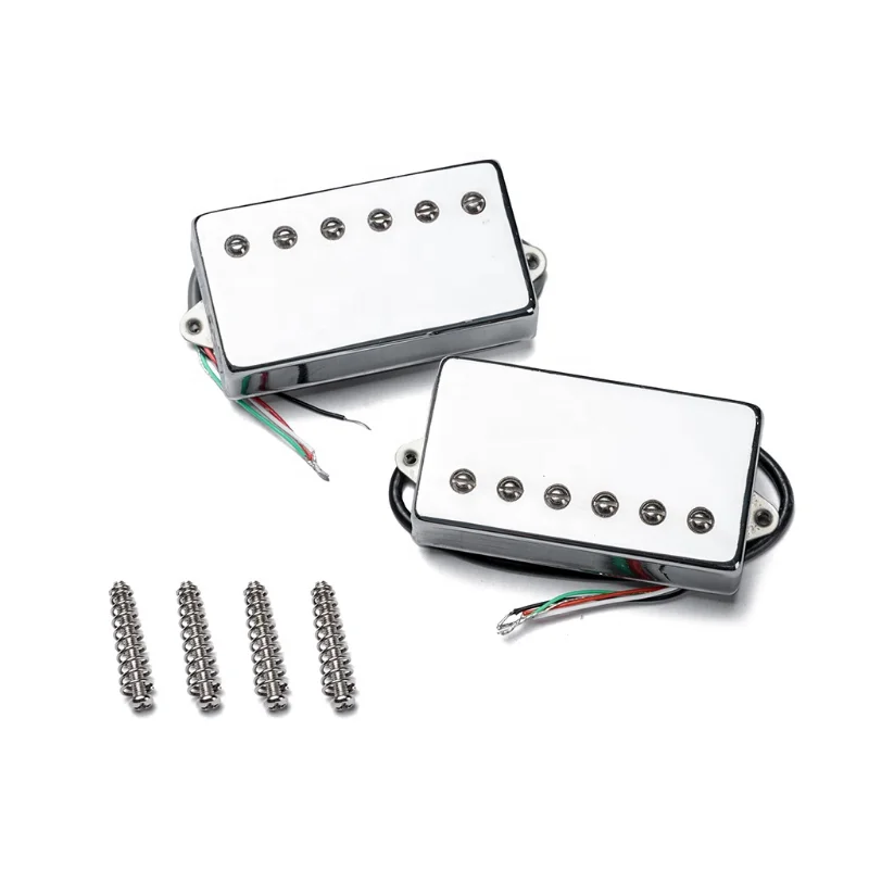 OEM high-quality Alnico V humbucker pickups hand wound electric guitar vintage EMG pickups set for LP guitars in chrome color