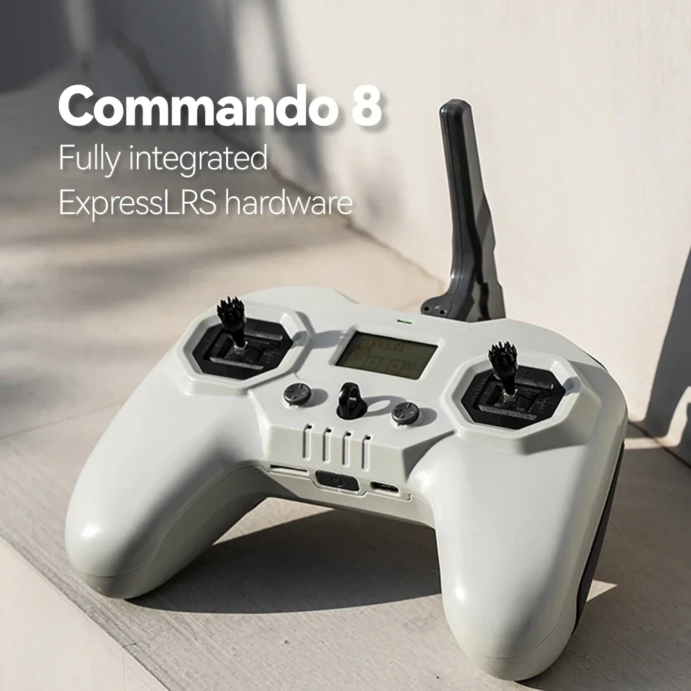 iFlight Commando 8 Radio Transmitter- ELRS 868/915MHz 500mW / ELRS 2.4GHz 500mW FPV Remote Control Inbuilt 4000mAh Battery