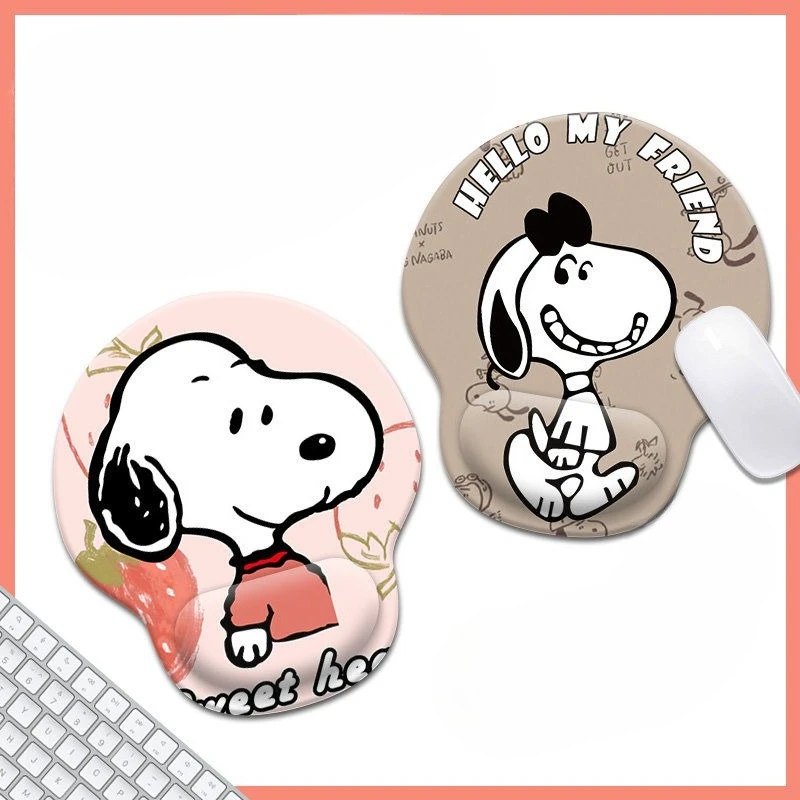 Snoopy anime peripheral mouse pad wrist guard kartun komputer desktop wrist pad tahan kotor lucu wrist pad grosir