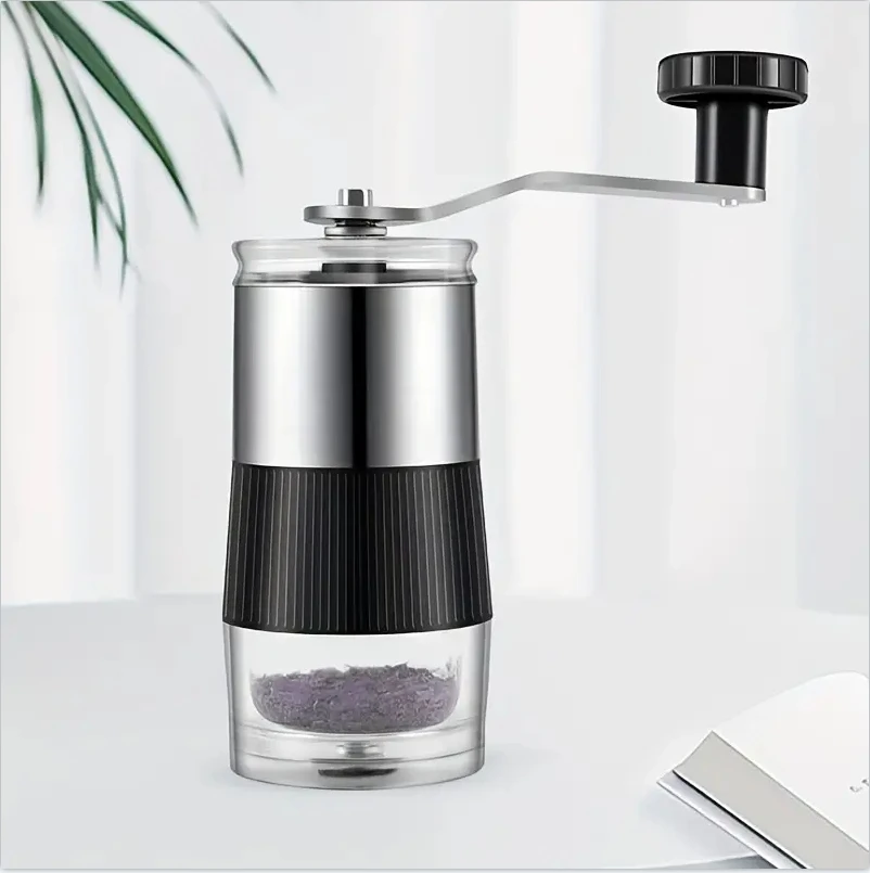 

New Mini Hand Shake Manual Grinding Convenient Stainless Steel Ceramic Core Coffee Bean Grinder Visual Coffee Machine