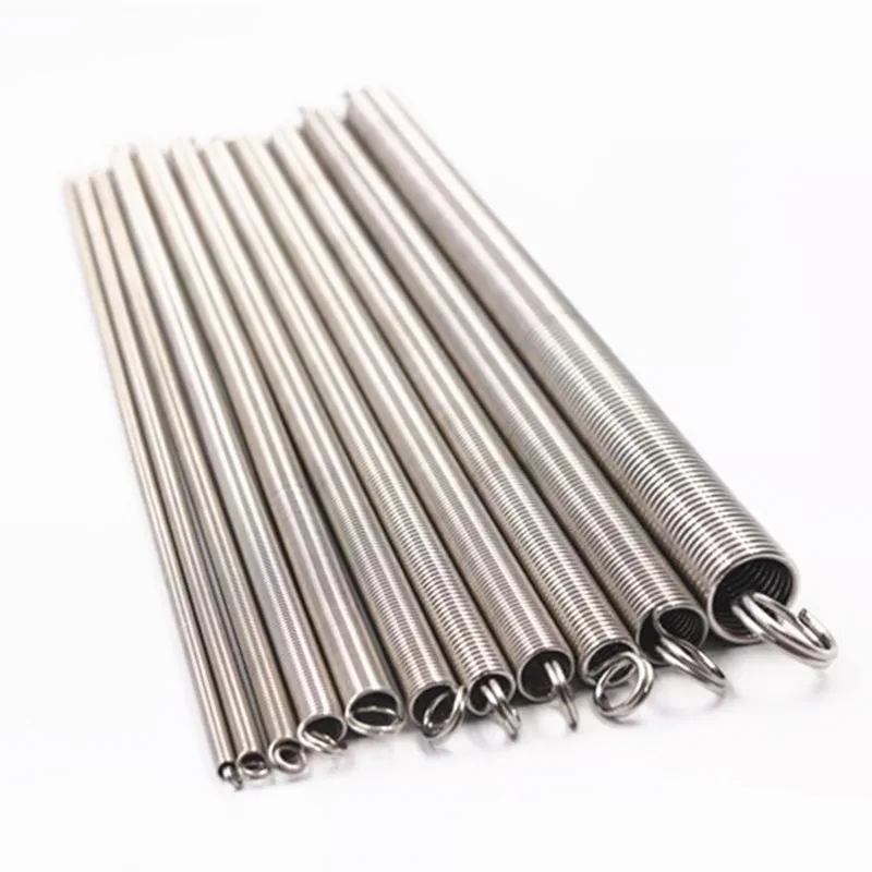 6pcs/lot 0.3x3x300mm stainless steel extension spring tension springs 0.3*3*300mm