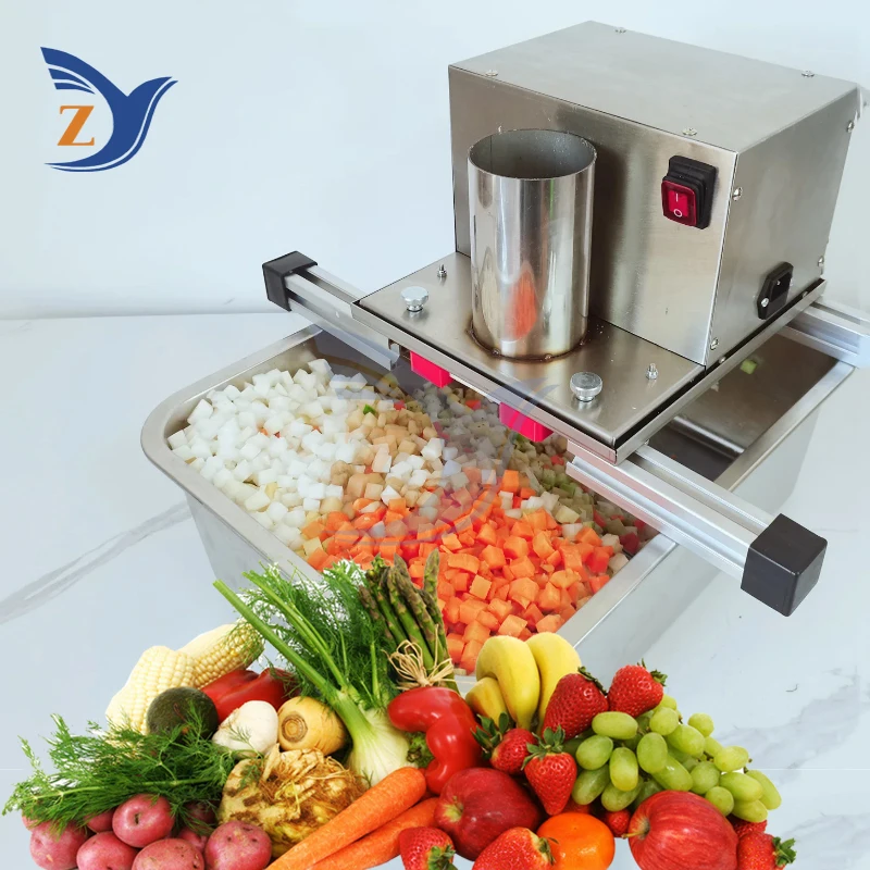 

Slicing Machine ZY05 Automatic Commercial Carrot Potato Onion Granular Cut Into Pieces Electric Multifunctional Vegetable Cutter