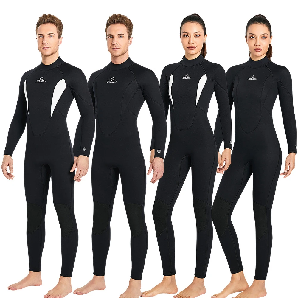 

3mm Neoprene Wetsuit for Men Women Front Zip One Pieces Full Body Diving Suits for Snorkeling Surfing Scuba Diving Swimming