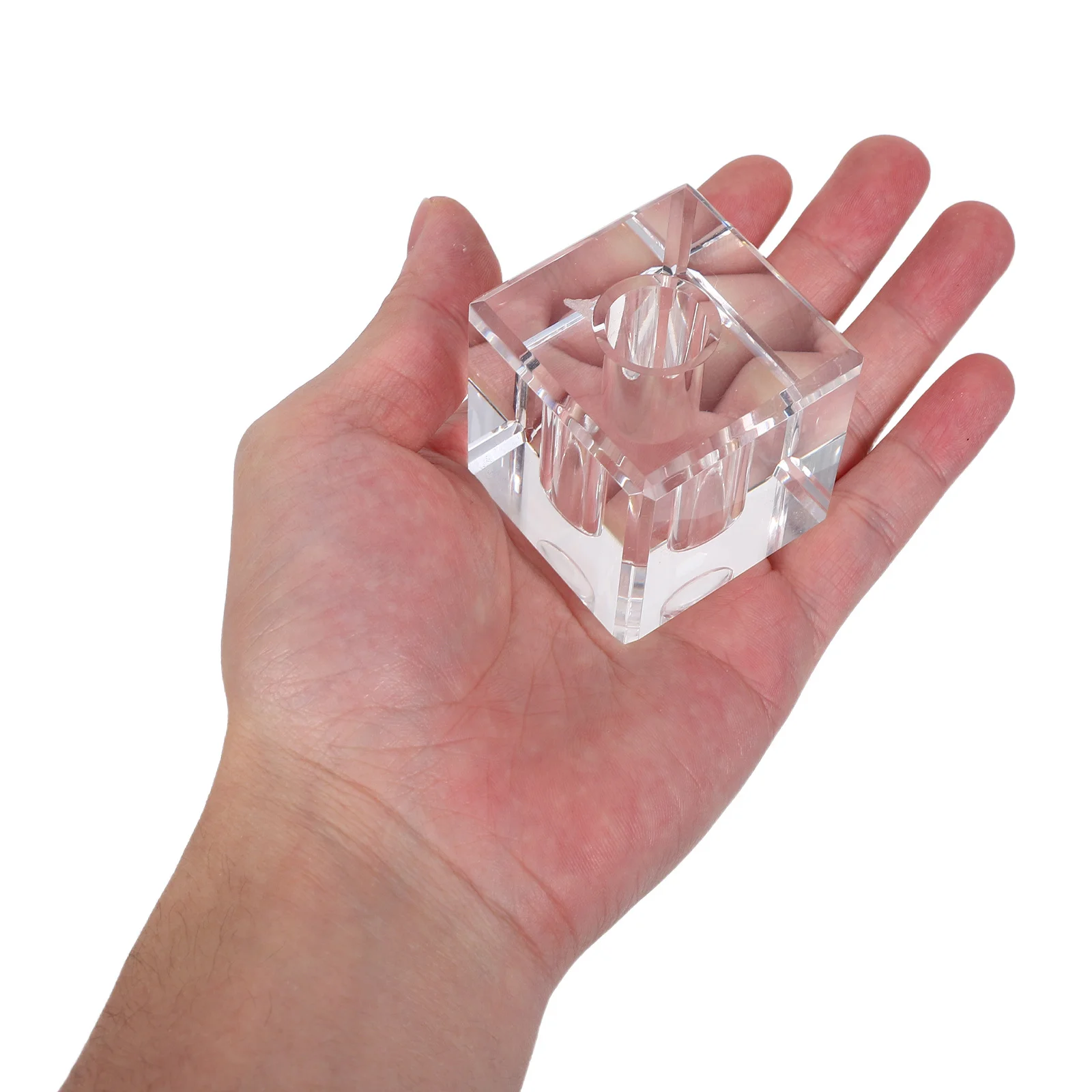 

Minimalist Crystal Pen Holder - Transparent Glass Pencil Stand for Desk Office Home Study Organization Fountain Pen Display