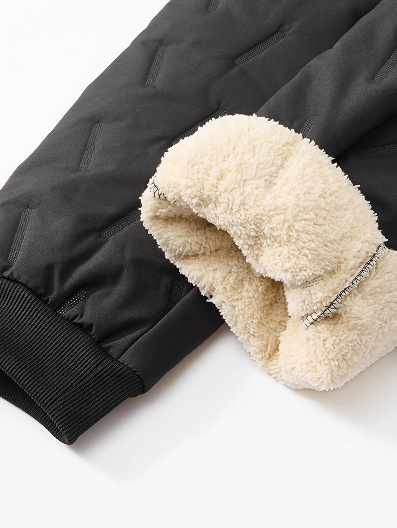 Sportliche Freizeit-Hose für Herren, Samt, verdickt, warme Winterhose, Kälteschutz-Hose, Thermohose, wattierte Kleidung, Herrenbekleidung. – Detail 7