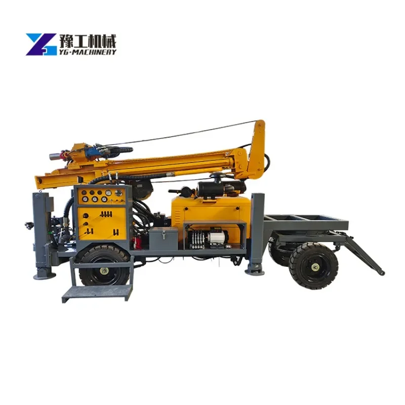 Water Well Drilling Rig with Diesel Engine Mine Drilling Rig Power Building Anchor Technical Rotary Table Drilling Rig