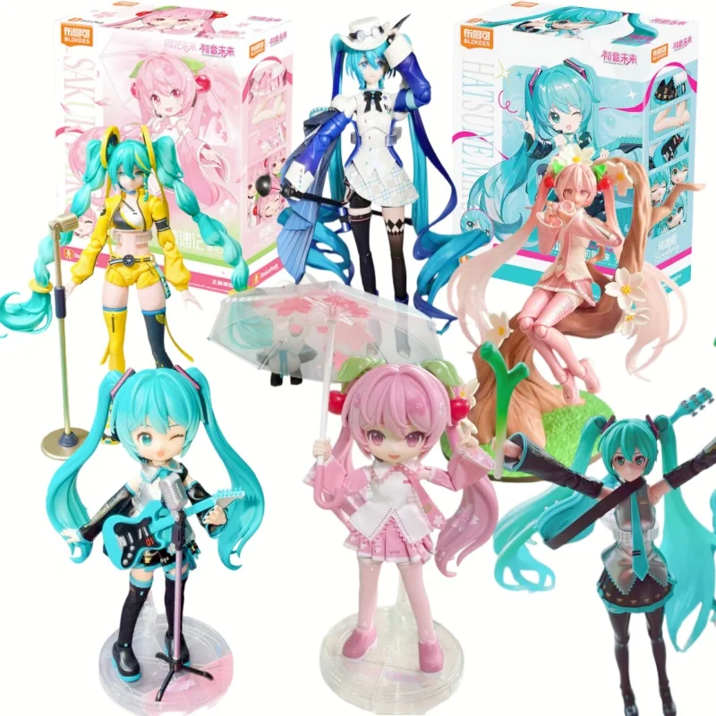 blokees-original-hatsune-miku-assembly-anime-dress-up-figure-model-miracle-cherry-blossom-future-desktop-orn-collectible-toy