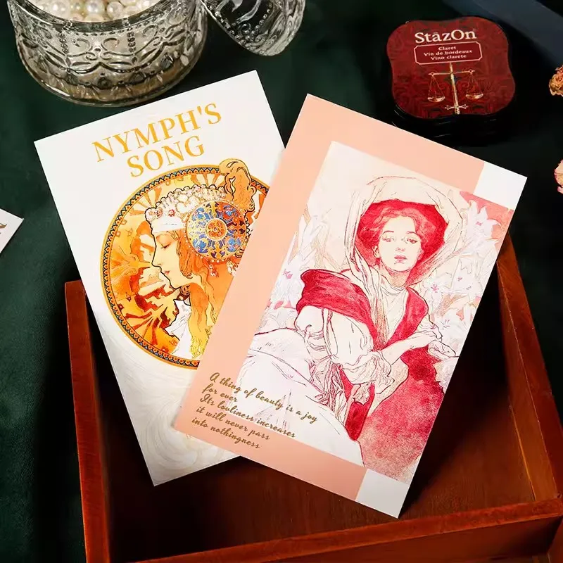 30개/대 Mucha Art Nouveau 엽서 - 빈티지 유화 인사말 카드 Collector's Edition Gift