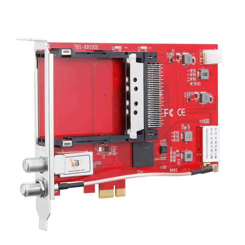 DVB-S2X Dual Tuner Dual CI PCIe Card Data computer network interface card