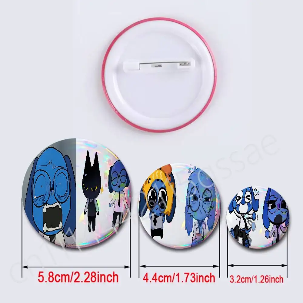 For Animal Hospital Secretary 2Pcs Round Badge Set Button Brooch Pin, Anime Game Fans Collectible Decor & Birthday Gift