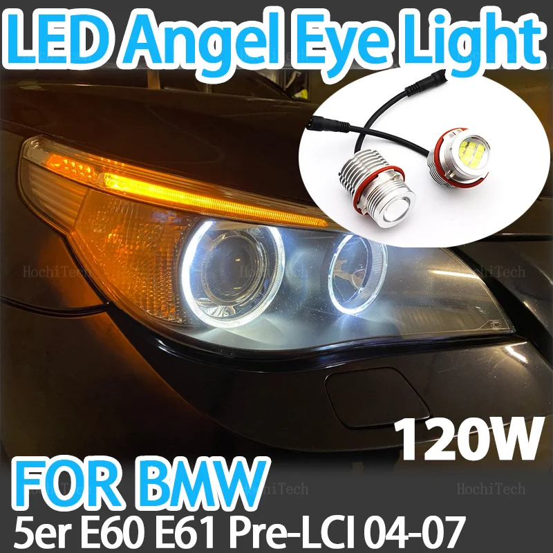 

6000K Белые светодиодные лампы-маркеры Angel Eyes Halo для BMW 5er E60 E61 Pre-LCI 520i 523i 525i 528i 530i 535i 540i 545i 550 04-07