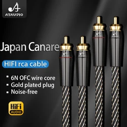 HiFi RCA Audio Cable 6N OFC Core with Gold Plated Plug Stereo 2RCA Male to 2RCA Male Audio Cable with For CD Amplifier Mixer