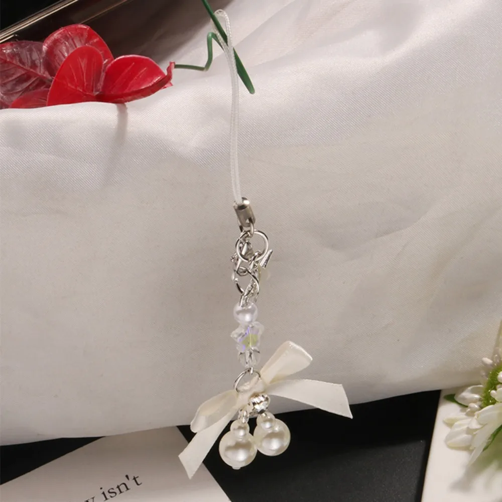 

Модный кулон с бантом Y2K, цепочка для телефона, подвеска для телефона, ремешок для мобильного телефона, шнур для ключей из бисера, мобильный ремешок, ювелирное изделие, подарок