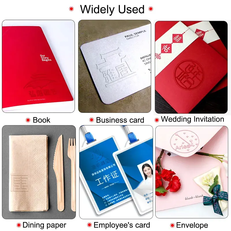 Timbro in rilievo LOGO Personalizzato Matrimonio Goffratura Sigillo Personalizzazione per Lettera Testa Busta da sposa Laurea Decora