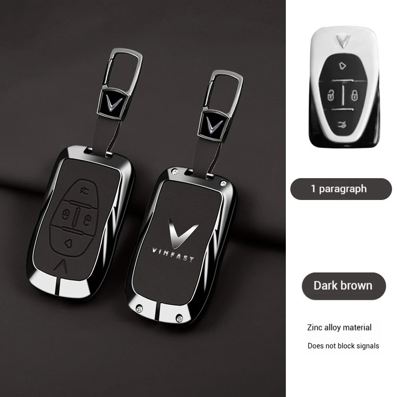 سبائك الزنك الجلود غطاء مفتاح السيارة قذيفة فوب ل Vinfast VF3 5 6 7 8 9 31EV 32EV 33EV LUX A2.0 SA2.0 V8 اكسسوارات السيارات حامي