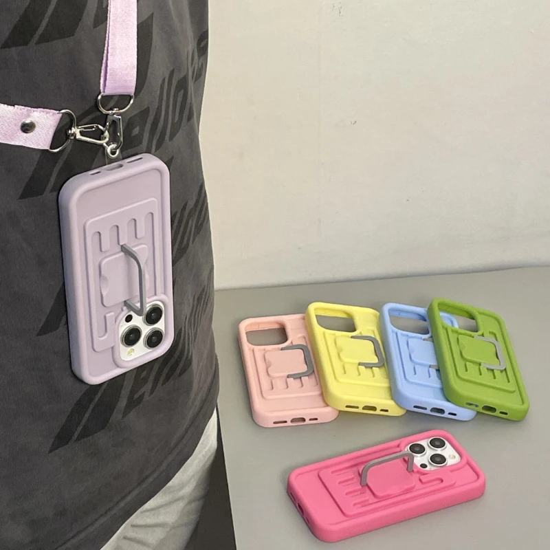 

IPHONE 16 Promax Phone Case Creative Messenger Bag Storage Box with Hanging Rope Cover Case Apple 15 Portable Mobile Phone Chain