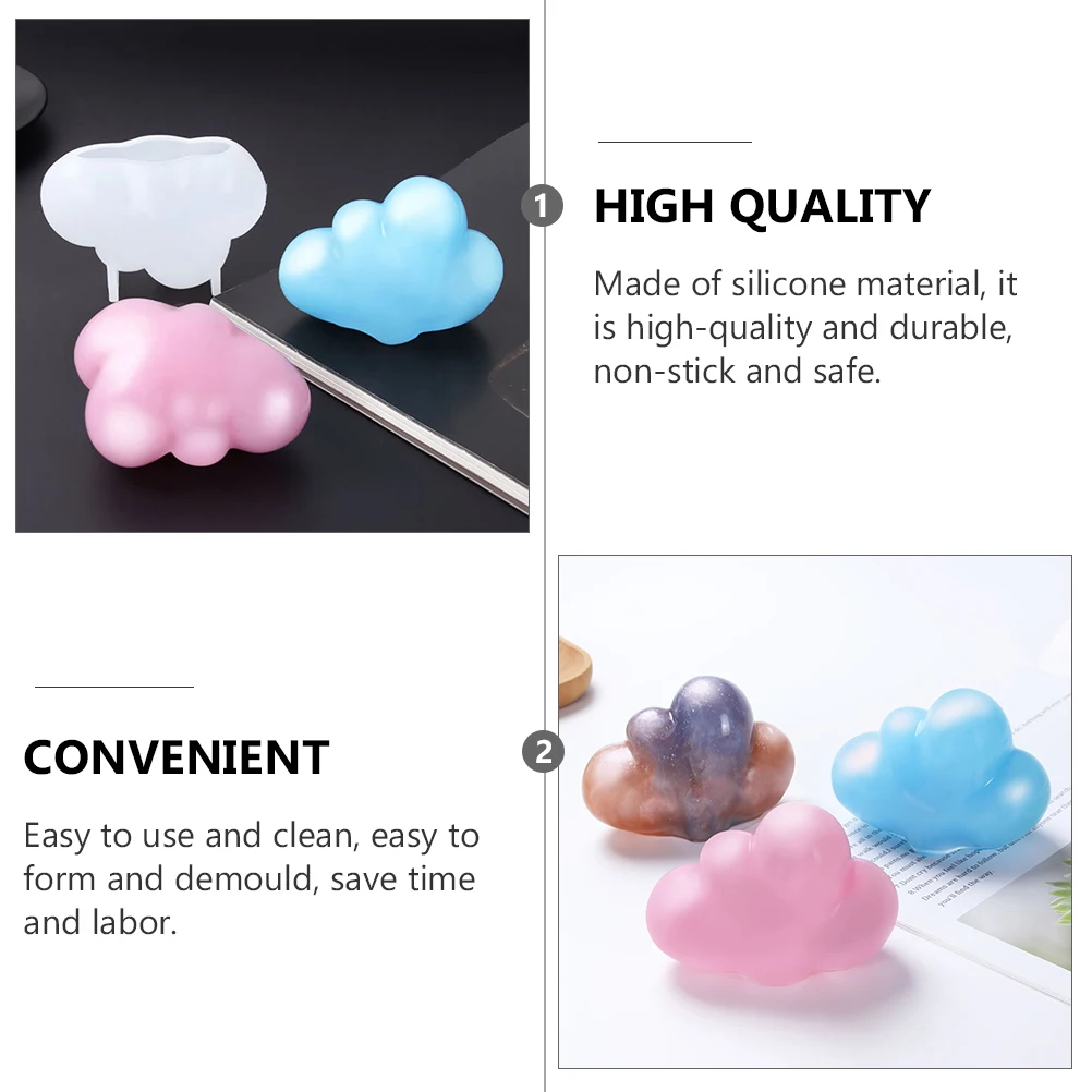 

2 Pcs Silicone for H made Soap Aromatherapy naments Aromatherapy Cloud Making Molds 3D Flexible Molds Tools Resin