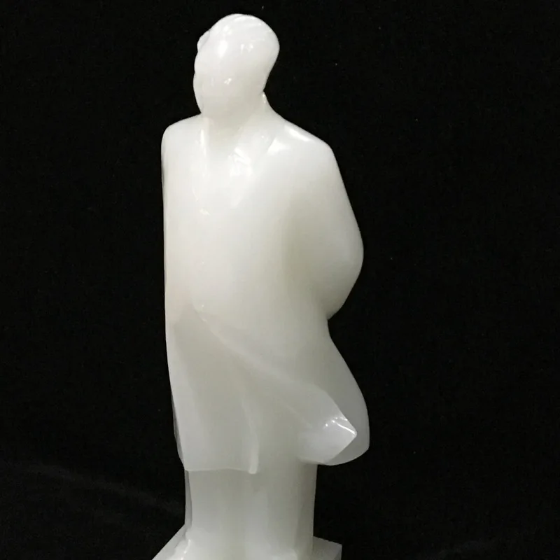 White jade Afghan jade Chairman Mao portrait home decoration carved jade great man portrait jade craft