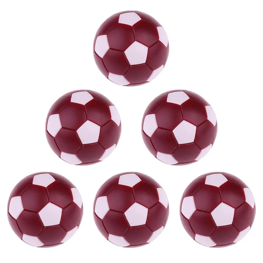 6 Pieces Table Football 36mm Plastic Balls for Foosball Machine