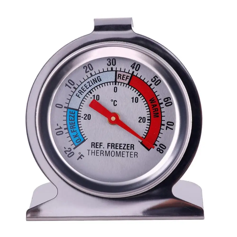 Packs Refrigerator Freezer Thermometer Classic Series Large Dial Red Indicator Accurate Temperature for Fridge Cooler