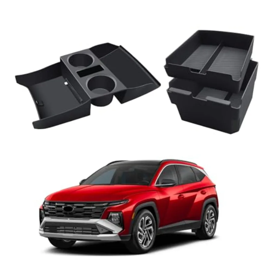 

2026 Center Console - 2 Pcs Armrest Box +Lower Center Console Tray for Limited / Hybrid - ONLY Fit with Electronic Shift