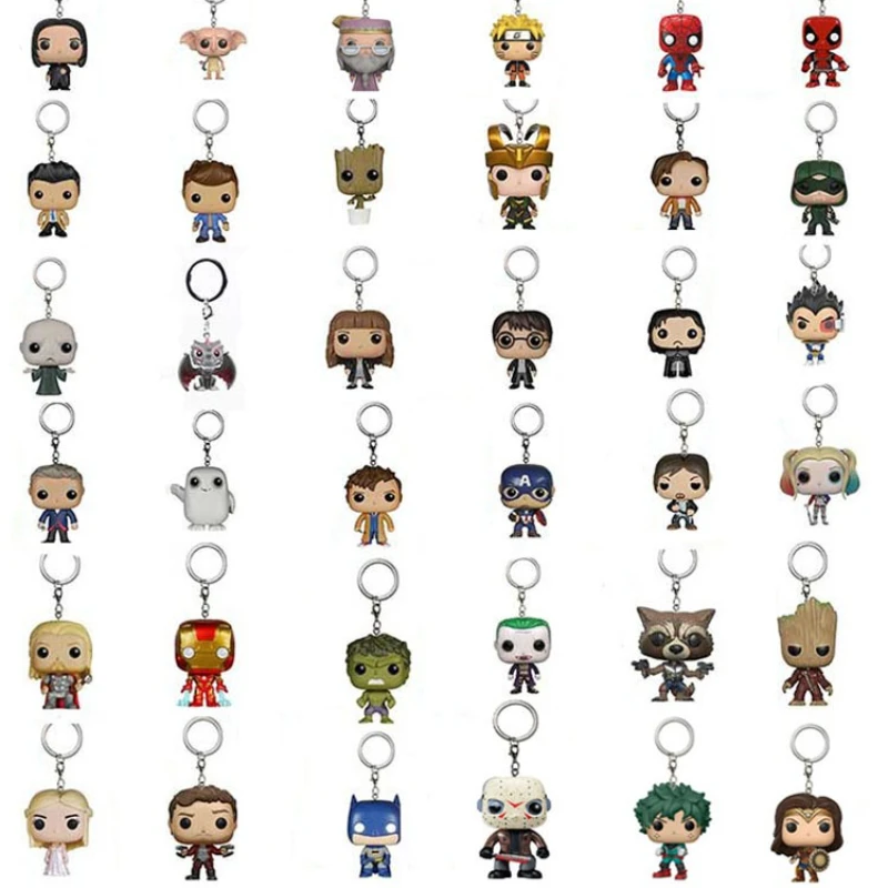 Kawaii cápsula de juguete Popstyle llavero Evil Dead Negan StanLee Potter araña ajedrez Sally figura de acción juguetes para niños regalo de Navidad