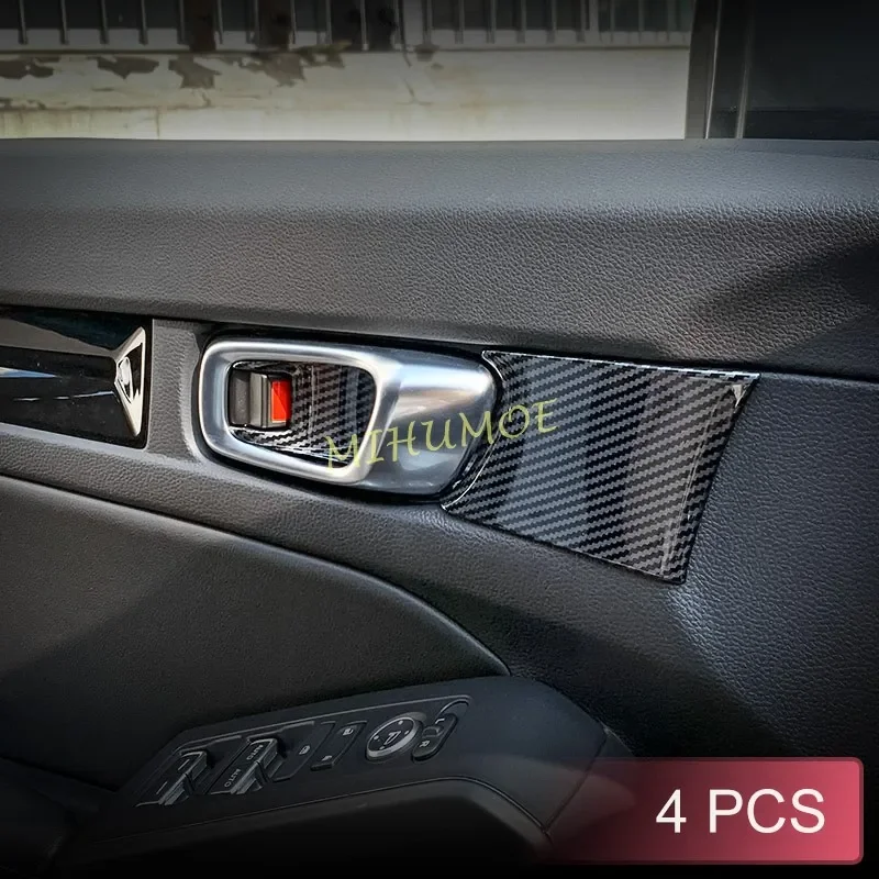 

Для Honda Civic 2022-2025 внутренняя дверная ручка из углеродного волокна, объемные накладки, стильные аксессуары