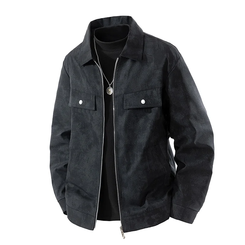 

Мужская куртка в стиле ретро с эффектом тай-дай, весна-осень, новая модная свободная универсальная верхняя одежда с воротником-стойкой