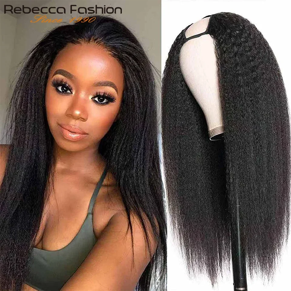 u-part-kinky-straight-wigs-human-hair-no-leave-out-18-22inches-brazilian-hair-v-shape-yaki-straight-wig-natural-color-easy-wear