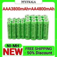 1.2V AA 4800mAh NI-MH Rechargeable Batteries+1.2 V AAA 3800 MAh Rechageable Battery NI-MH Battery