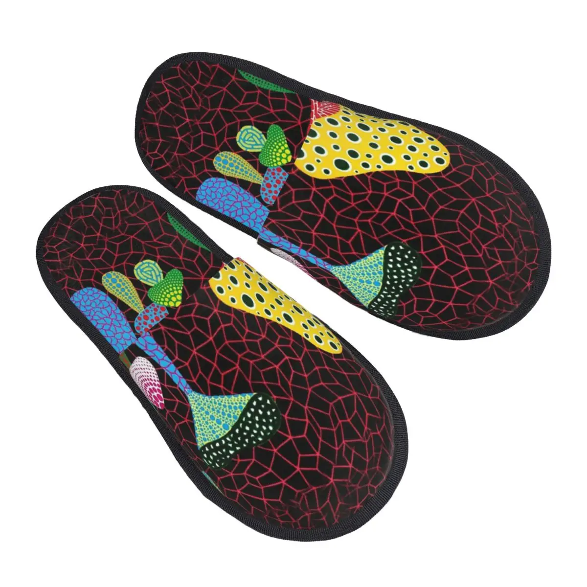 يايوي كوساما قالب فني مريح مع شباشب من إسفنج الذاكرة للنساء أحذية منزلية للفندق