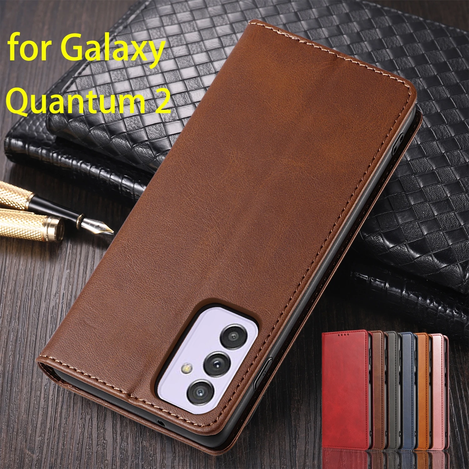 

Кожаный чехол для Samsung Galaxy Quantum 2 SM-A826S, держатель для карт, кобура с магнитным притяжением, откидная крышка, чехол-кошелек Fundas Coque