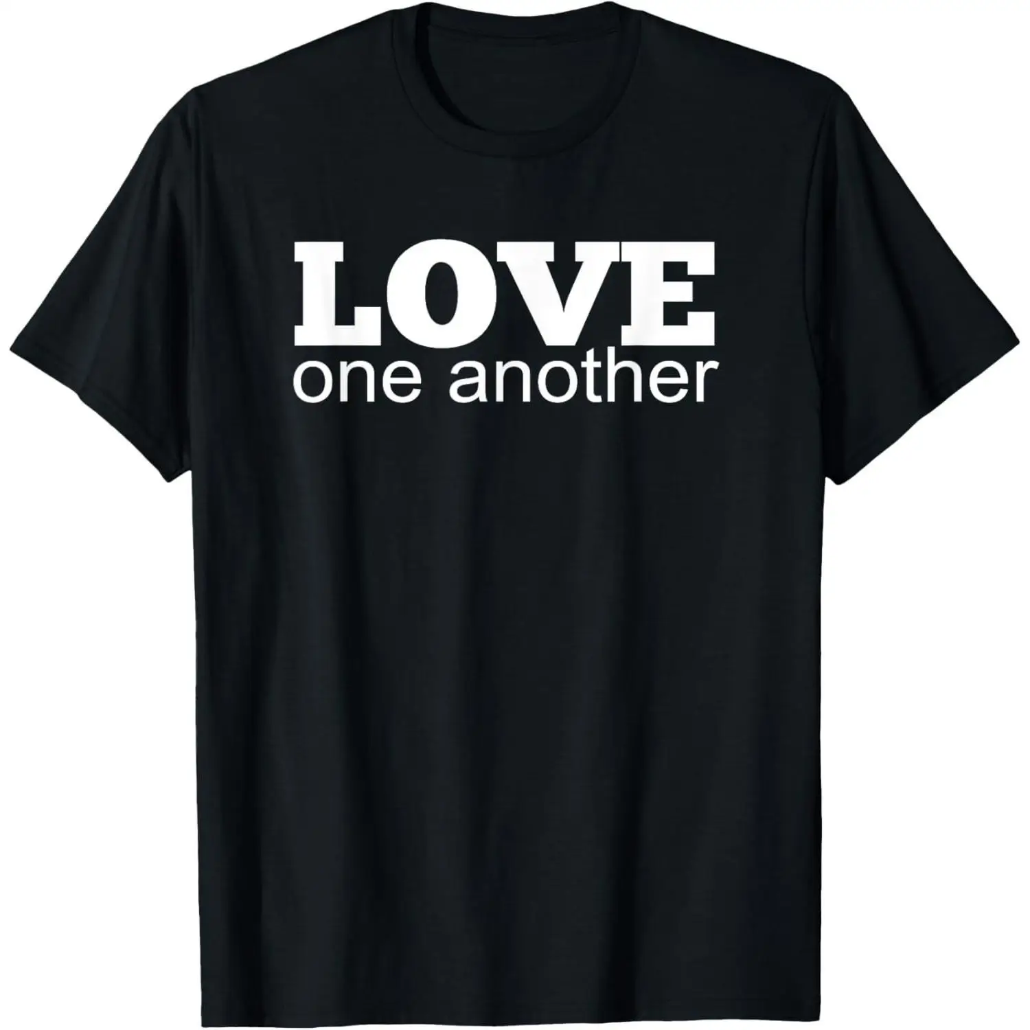 

Love One Another Slogan T-shirt for Women Men Christian Faith Graphic Tees Positive Quote Loose Tops