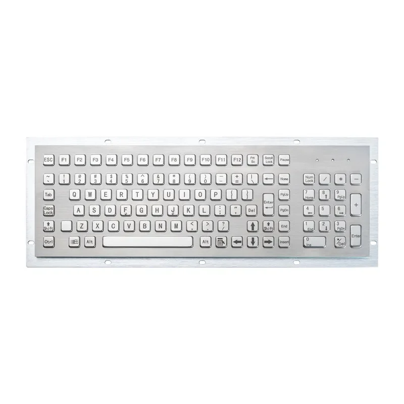 Teclado de ordenador de tamaño completo con teclado numérico, quiosco de Metal Industrial