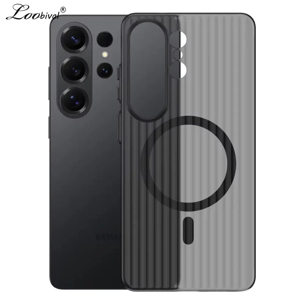 Luxuriöse Matte Hartschalen-PC-Hülle für Samsung Galaxy S26 Ultra S25 Edge S24 S23 Plus Magnetische Ultra-Schlanke Mattierte Stoßfeste Abdeckung